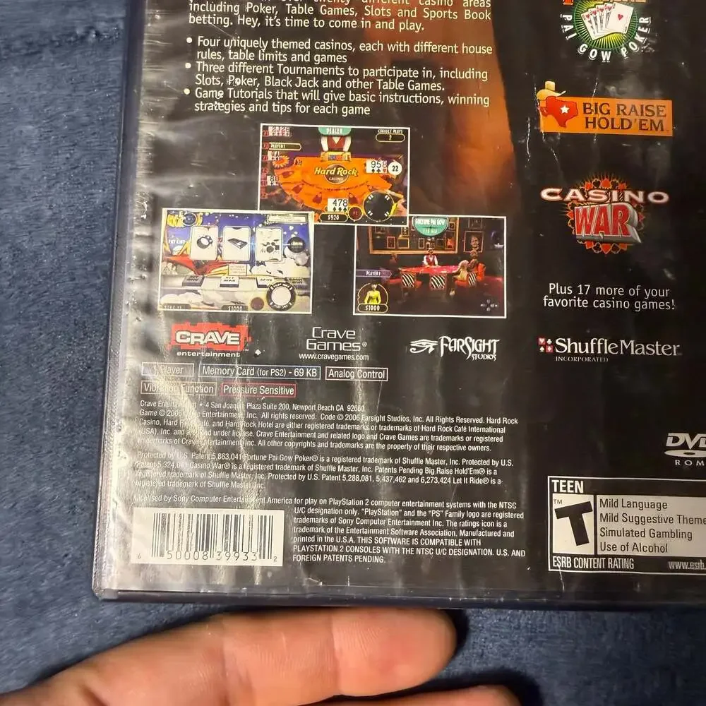 Hard Rock Casino Video Game for PlayStation 2